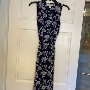 Michael Kors floral navy jumpsuit size 0